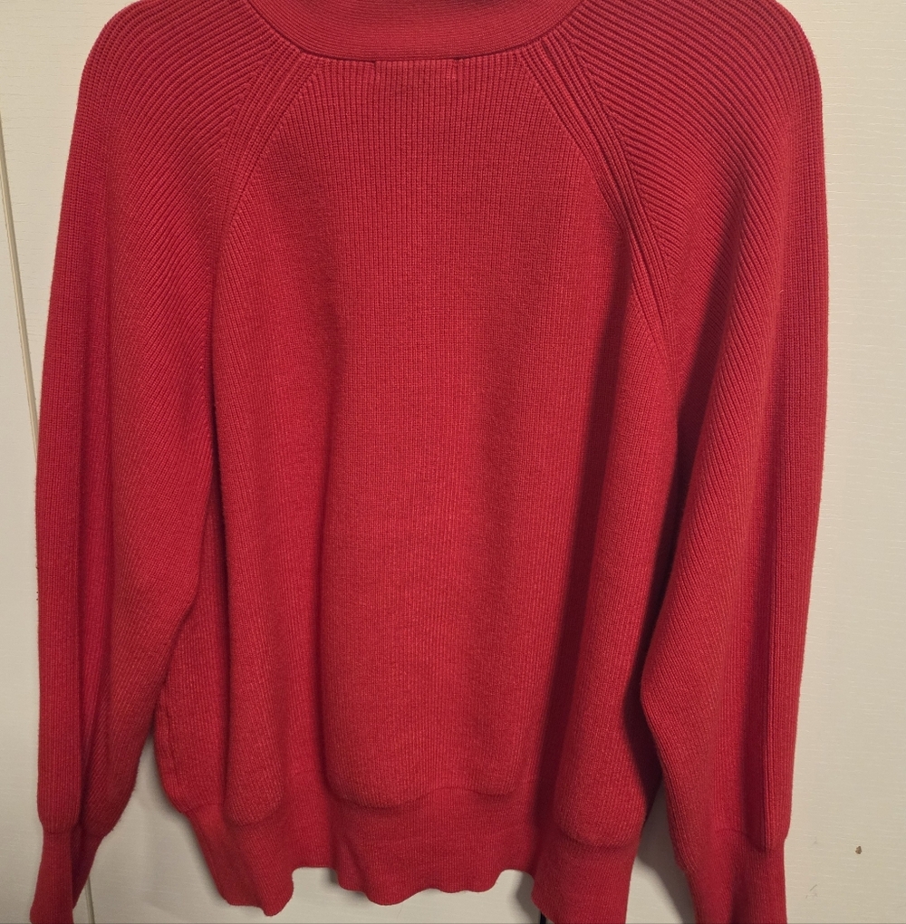 M Universal Standard V-Neck Cardigan In VIBRANT Orange - Picture 3 of 7